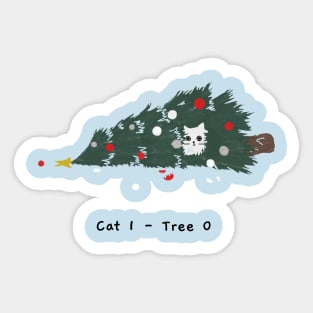 Christmas tree (white caption) Sticker